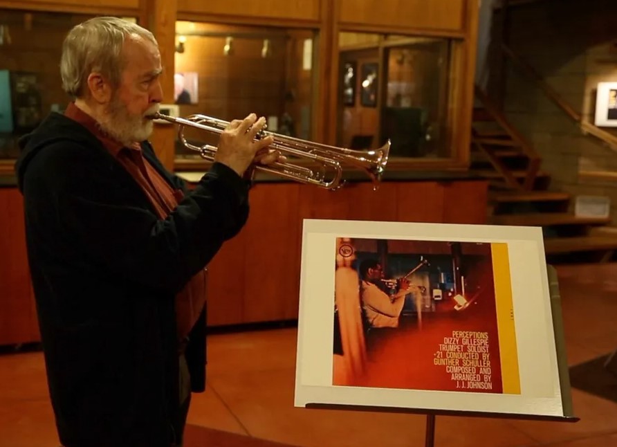 Trumpeter Don Sickler plays in the very spot where Dizzy Gillespie did the same. Photo by Chris Pedota/NorthJersey.Com